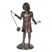 Bronze Effect Girl Playing with a Diabolo Figure
