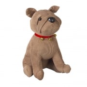 Brown Corduroy Bulldog Door Stop