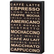 Cool Cafe Style Black & White Coffee Shelf Wall Plaque