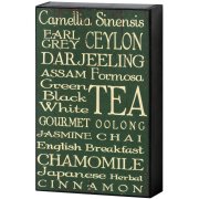 Cool Cafe Style Green & White Tea Shelf Wall Plaque