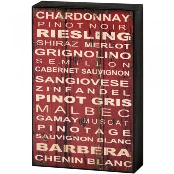 Cool Cafe Style Red & White Wine Shelf Wall Plaque