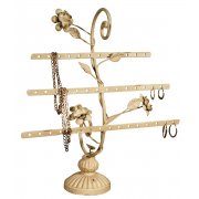 Cream Distressed Finish Earring Jewellery Stand