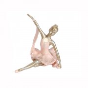 Elegant Sitting Ballerina in a Pink Dress Figurine