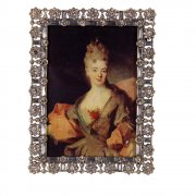 Flower & Rectangle Diamante 6"x 4" Photo Frame