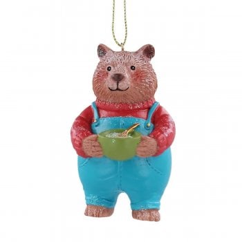 Gisela Graham  Baby Bear Resin Christmas Tree Decoration