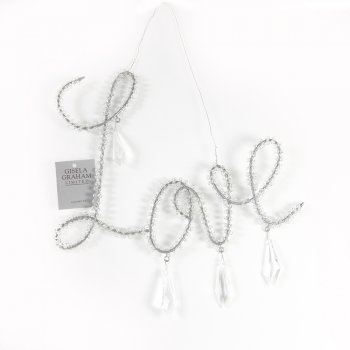 Gisela Graham  Beaded Hanging Love Decoration