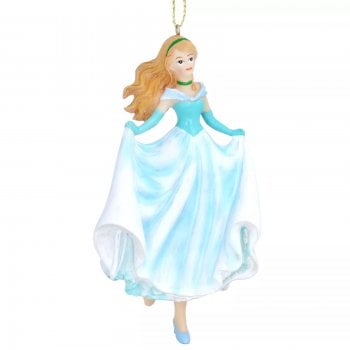 Gisela Graham  Blue and White Cinderella Resin Christmas Tree Decoration