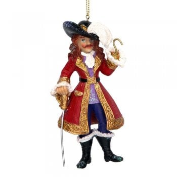 Gisela Graham  Captain Hook Resin Christmas Tree Decoration