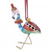 Gisela Graham Circus Flamingo Hanging Christmas Decoration