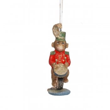 Gisela Graham  Circus Monkey Riding a Unicycle Hanging Christmas Decoration