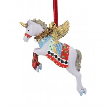 Gisela Graham  Circus Unicorn Hanging Christmas Decoration