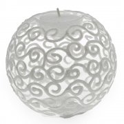 Gisela Graham Clear Filigree Glitter Glass Ball Tealight 