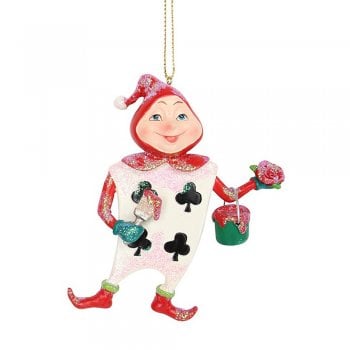 Gisela Graham  Club Playing Card Man Resin Christmas Tree Decoration