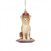 Gisela Graham Corgi Sitting on a Cushion Christmas Tree Decoration