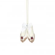 Gisela Graham Cream Ballet Slippers Christmas Tree Decoration