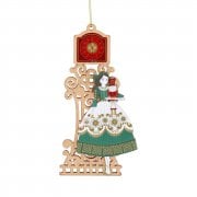 Gisela Graham Fretwork Nutcracker Fairy with a Clock Christmas Tree Decoration