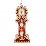 Gisela Graham Fretwork Wooden Cabinet with Nutcrackers Christmas Tree Decoration