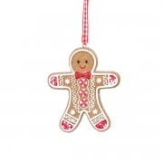 Gisela Graham Gingerbread Man (3 buttons) Christmas Tree Decoration
