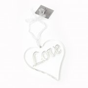 Gisela Graham Glass Love Hanging Heart