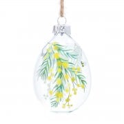 Gisela Graham Glass Mimosa Egg Hanging Spring Decoration