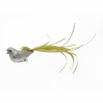 Gisela Graham  Gold Glitter Dove Bird on a clip Christmas Tree Decoration