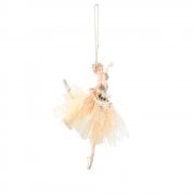 Gisela Graham Gold Iridescent Ballerina (Leaping) Christmas Tree Decoration