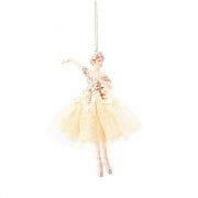 Gisela Graham Gold Iridescent Ballerina (Standing) Christmas Tree Decoration