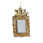 Gisela Graham Gold Rectangle Antique Style Resin Mirror Christmas Tree Decoration