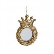 Gisela Graham Gold Round Antique Style Resin Mirror Christmas Tree Decoration