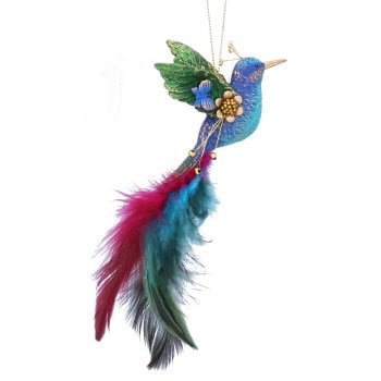 Gisela Graham  Hummingbird with Green Wings Christmas Tree Decoration