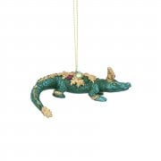 Gisela Graham Jewelled Resin Crocodile Christmas Tree Decoration