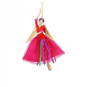Gisela Graham  Large Carnival Fairy (Arms Up) Christmas Tree Decoration