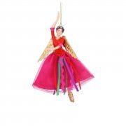 Gisela Graham Large Carnival Fairy (Arms Up) Christmas Tree Decoration