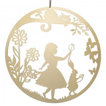 Gisela Graham  Large Gold Fretwork Alice in Wonderland Scene Decoration