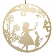 Gisela Graham Large Gold Fretwork Alice in Wonderland Scene Decoration