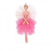 Gisela Graham Large Sugar Plum Ballerina Fairy (Arms Crossed) Christmas Tree Decoration
