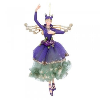 Gisela Graham  Maleficent Painted Resin Christmas Tree Decoration