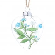 Gisela Graham Meadow Glass Heart Hanging Spring Decoration
