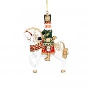 Gisela Graham Nutcracker Soldier on a Horse (green jacket) Christmas Tree Decoration