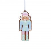 Gisela Graham (Pale Blue) Pastel Gingerbread Nutcracker Tree Christmas Tree Decoration