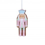 Gisela Graham (Pale Pink) Pastel Gingerbread Nutcracker Tree Christmas Tree Decoration