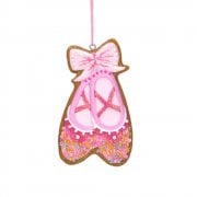 Gisela Graham Pastel Gingerbread Ballet Slippers Christmas Tree Decoration