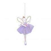 Gisela Graham Pastel Resin & Fabric Tutu Ballerina Mouse (Pale Lilac)  Christmas Tree Decoration