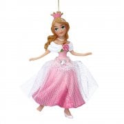 Gisela Graham Pink Cinderella Resin & Fabric Christmas Tree Decoration