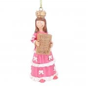 Gisela Graham Princess Pearl Resin Christmas Tree Decoration
