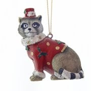 Gisela Graham Raccoon in a Hat Christmas Tree Decoration