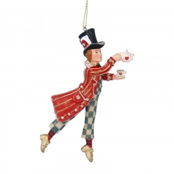 Gisela Graham  Resin Mad Hatter Christmas Tree Decoration