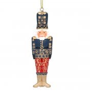 Gisela Graham Resin Nutcracker Soldier with Blue Jacket Christmas Tree Decoration