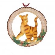 Gisela Graham Resin Tigger in a Log Ring Hanging Decoration