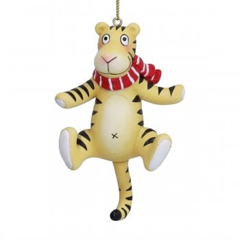 Gisela Graham  Resin Tigger wearing a Scarf Hanging Decoration